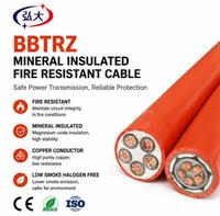 Câble isolé minéral résistant au feu BBTRZ, norme IEC, âme en cuivre haute température, certifié CE pour applications d'ingénierie