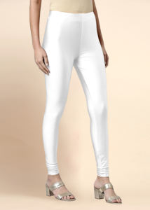 Trendmalls Leggings en microfibre élasthanne extensible doux pour femme avec ceinture Ultrasoft (WL06-White) - Product Image 4