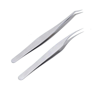 High Quality Stainless Steel Eyelash Extension Tweezers Stylish Diamond Grip Rounded Tip Cost Effective Beauty <b>Tool</b> <b>Smooth</b> - Product Image 6