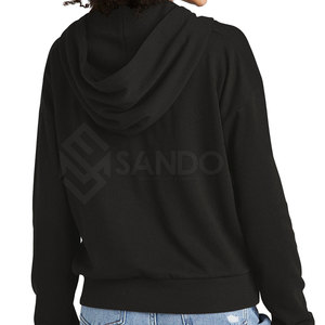 เสื้อฮู้ดซิปครึ่งตัวสำหรับผู้หญิง ปี 2025 ผลิตตามสั่ง ผ้าฝ้าย 100% น้ำหนัก 280 กรัม สไตล์สตรีทแวร์สำหรับฤดูหนาว พร้อมโลโก้ด้านหน้า คอฮู้ด ทนทาน - Product Image 4