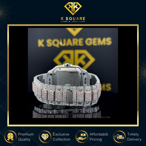 Nuevo Reloj de Lujo de Acero Inoxidable con Diseño Atractivo, Movimiento Automático de Cuarzo, Diamante Moissanita, Resistente al Agua, Precio al por Mayor de Primera Calidad - Product Image 2