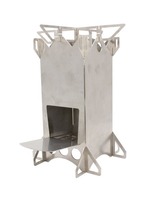 Réchaud pliant en acier inoxydable, réchaud à bois pour le camping, barbecue portable, réchaud de cuisine extérieur