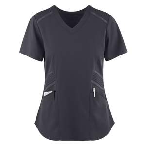 Bas quantité minimale de commande OEM femmes uniforme col en V haut gommages tailles Logo personnalisé hôpital médical clinique Spa Salon beauté travaux gommage ensembles femmes - Product Image 3