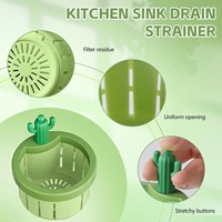 Égouttoir d'évier de cuisine Cactus, filtre collecteur de déchets à vidange automatique, panier de vidange multi-usages pour la maison