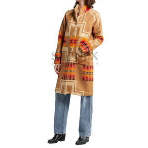 Abrigo estampado de calidad superior para mujer, chaqueta de doble botonadura Vintage ajustada a la moda, prendas de vestir elegantes de Invierno para mujer - Product Image 1