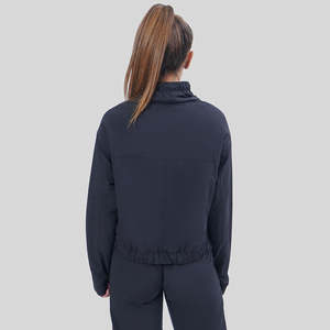 Pull court tissé Recharge pour femmes, hauts en tricot noir - Product Image 2
