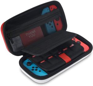 Étui de rangement simple en EVA avec fermeture éclair, bicolore rouge et blanc, pour <span class=keywords><strong>Nintendo</strong></span> Switch 2/OLED avec Joy-Con, pochette de voyage pour jeux - Product Image 1