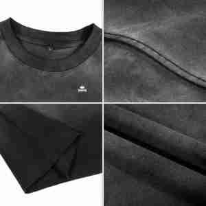 2024 vente en gros personnalisé hommes T-Shirts Vintage lavé à l'acide lourd graphique coton surdimensionné grande taille imprimé Design garçons - Product Image 3