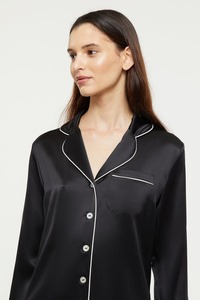 ชุดนอนผ้าไหมอินเดียเนื้อนุ่มสำหรับผู้หญิงชุดกลางคืนสีดำสำหรับเพื่อนเจ้าสาวชุดนอนฤดูร้อนทำด้วยมือคุณภาพสูง - Product Image 4