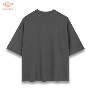 Vente en gros 100% pur coton O-cou T-Shirt surdimensionné lourd impression personnalisée mode décontracté à manches courtes grande taille respirant tricoté - Product Image 3