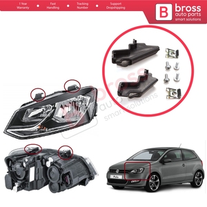 BHL559 Headlight Holder Mount Repair Bracket Tab Set Left Side for Polo MK5 6R 6C 61 2009-2016 6C0998225 - Product Image 5