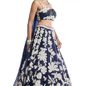 Lehenga indien de luxe en georgette, modèle Bollywood, idéal pour les fêtes et mariages, le plus vendu, tendance, pour femmes, tenue de cérémonie. - Product Image 1