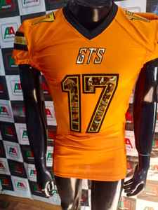 Jersey de fútbol americano bordado de talla grande pantalones de sublimación elásticos transpirables mangas cortas Pakistán hecho foto Real - Product Image 5