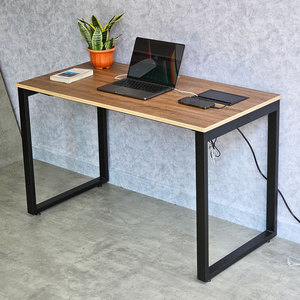 ZDesk <b>Folding</b> Laptop <b>Desk</b> with Integrated Electrical Box Plywood Frame Iron Legs Assembly Required-ZD005 - Product Image 2