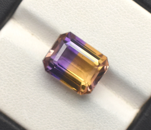 ¡Espectacular ametrino! Ametrino bicolor natural de grado AAA extraído de Bolivia Piedra preciosa suelta Piedra preciosa facetada de corte Octágono Piedra preciosa - Product Image 3