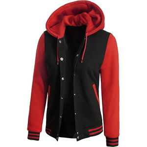 Fabricación de fábrica, la mejor venta, chaqueta Varsity para mujer, Chaqueta de punto estampada de algodón para mujer, chaquetas Varsity de bajo precio a la venta - Product Image 3