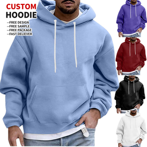 Heavyweight 400g Fleece <b>Pullover</b> Hoodie Oversized Streetwear Eco-Friendly Breathable Winter Embroidered Custom Logo Print Unisex - Product Image 2