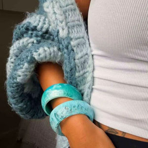 Bracelets et joncs en résine pour femmes, nouvelle collection, bijoux de style ange pour les fêtes et les mariages, haute qualité - Product Image 1