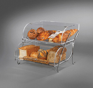 Vitrina acrílica para pasteles para postres, pasteles y pasteles, diseño acrílico duradero y transparente para uso en panadería y cafetería - Product Image 2