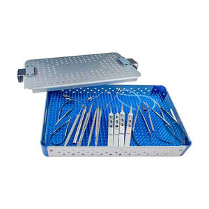 Juego de equipo oftálmico manual para cataratas, instrumentos quirúrgicos de acero inoxidable que incluyen soporte de aguja, caja de esterilización de aluminio - Product Image 4
