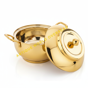 Premium Mirror Polish Stainless Steel <b>Hot</b> Pot Aluminum Handles Insulated Non-Stick <b>Food</b> Warmer Casserole Luxury Table Serving - Product Image 2