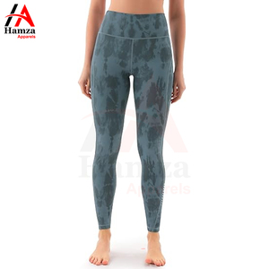 Pantalones cortos de Yoga sólidos de cintura alta tela de poliéster suave 180 GSM cuatro vías estiramiento a prueba de viento transpirable sin costuras pantalones cortos de mujer Hamza - Product Image 3