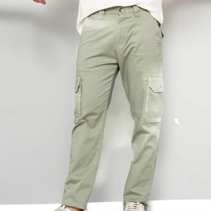 Pantalones Cargo elegantes para hombre de la mejor venta con diseño bordado, salida de fábrica a precio bajo, llegada superior, servicio OEM, lavado colorido - Product Image 1