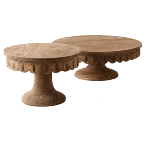 Support à gâteau décoratif en bois d'acacia pour anniversaire et mariage accessoire décoratif pour la maison centre de table - Product Image 4