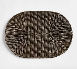 ขายส่งแผ่นชาร์จหวายรูปไข่แผ่นชาร์จทําด้วยมือสําหรับโต๊ะรับประทานอาหารแผ่นรองจานชนบทเหมาะสําหรับร้านอาหารโฮมโฮเทล - Product Image 5