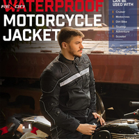 Blouson de moto matelassé en cuir Rexon Moto, coupe ajustée, col montant, à capuche, pour l'hiver – Vente chaude