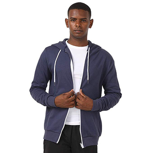Vente en gros de sweats à capuche zippés en coton vierge personnalisés pour hommes sweats à capuche zippés pour hommes haute qualité unisexe couleurs unies grande taille - Product Image 1