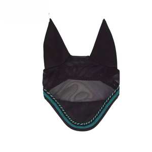 Bonnet d'oreille de cheval Bouteille Vert Filet d'oreille Large gamme de bonnets Voiles de mouche Crochet Long Style Cheval Protection du visage Cheval Toilettage - Product Image 3
