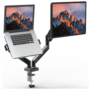 Supporto <span class=keywords><strong>a</strong></span> doppio Monitor completamente regolabile con Grommet Base di montaggio staffa di visualizzazione espandibile per schermi di Computer da 13 <span class=keywords><strong>a</strong></span> <span class=keywords><strong>32</strong></span> pollici - Product Image 1