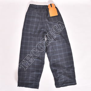 Pantalones de Nieve Impermeables Unisex con Aislamiento, Diseño a Cuadros Grises, Estampado por Sublimación, Bolsillos con Cremallera y Ventilación - Product Image 2