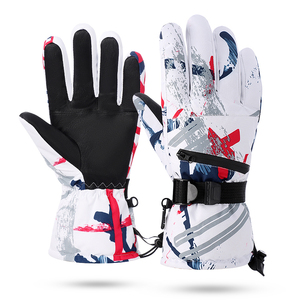 Guantes de esquí personalizados Alta calidad Invierno Snowboard Diseño personalizado Cálido Unisex Tallas grandes Oem Guantes de esquí de cuero Mitones - Product Image 1