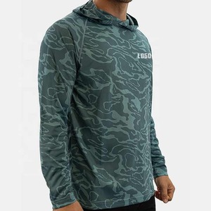 UPF50 + resistente a los rayos UV de manga larga Spandex poliéster pesca camisas con capucha secado rápido rendimiento suave equipo deportivo caza Jersey - Product Image 3