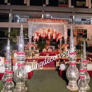 Décoration de mariage Mandap - Matériel en bois Style moderne Marque WEDDINGDECORVOGUE NOUVELLE ARRIVÉE - Product Image 5