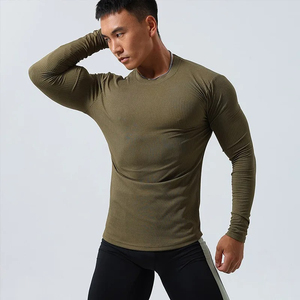 Tissu côtelé chemises de Compression pour hommes maillots de bain décontractés et vêtements de combat Muscle Fit musculation éruptions cutanées pour homme - Product Image 5