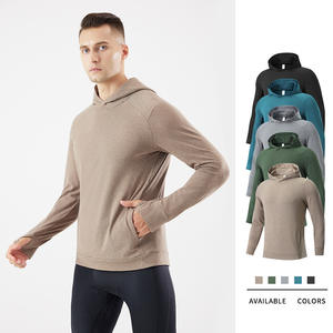 Wholesale <b>Men's</b> Lightweight Fleece Boxy Pullover <b>Hoodies</b> & Sweatshirts High Quality Plus Size Sports Clothing Breathable Feature - Product Image 2