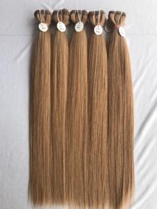 Extensiones de cabello humano virgen de templo indio 100% de alta calidad 24 #12 paquetes rectos suaves individuales dibujados de proveedor de confianza - Product Image 2
