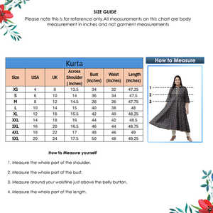 ชุดคุर्ติอานาร์กาลีผ้าฝ้ายสีเทาพิมพ์ลายดอกไม้สำหรับผู้หญิงไซส์พลัส พร้อมเสื้อและเสื้อเชิ้ตประดับลายดอกไม้ - Product Image 2