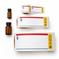 Étiquettes personnalisées imperméables pour flacons de médicaments sur ordonnance, rouleaux thermiques, autocollants adhésifs pour pharmacies, impression UV