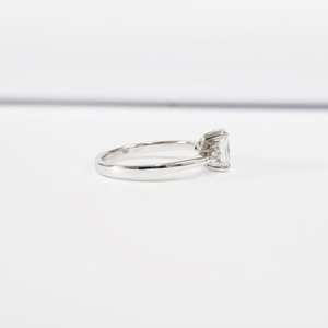 SM Jewels Stylish <b>Oval</b> Cut <b>Moissanite</b> Diamond Trilogy <b>Engagement</b> <b>Ring</b> with Side Stones in Sterling Silver for Wedding Party Gift - Product Image 3