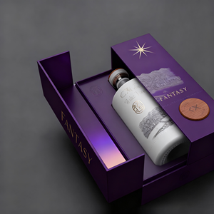 High end custom double door <b>red</b> wine gift <b>boxes</b> handheld corrugated carton 3mm magnetic buckle custom logo - Product Image 2