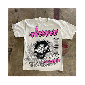 เสื้อยืดคอกลมพิมพ์ลายโลโก้คุณภาพสูงสำหรับผู้ชายและผู้หญิงเสื้อยืดผ้าฝ้ายโอเวอร์ไซส์220Gsm - Product Image 1