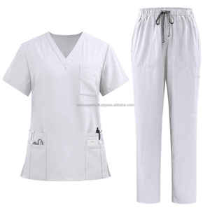 Top y pantalones de exfoliación quirúrgica de secado rápido, traje de exfoliación para mujer, listo para enviar, conjunto de cuidado médico de enfermera, Spa - Product Image 3