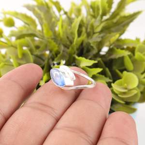 Anillo de Tanzanita con Corte Ovalado y Marquise, Plata de Ley, Engaste de Puntas, Joyería de Piedras Preciosas Hecha a Mano, Certificado IGI, Anillo Elegante para Mujer - Product Image 5