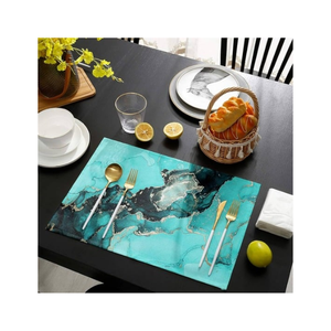 Marble Recycled Cotton Jacquard 260GSM Square <b>Table</b> Mat Soft Eco Finish Indian Made Certified Sustainable Wholesale Supply - Product Image 6