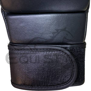 ถุงมือฝึกมวย MMA สีดำแบบครึ่งนิ้วถุงมือฝึกหนังแท้พิมพ์ลายได้ตามต้องการ - Product Image 6