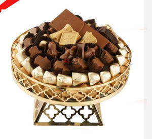 Plateau de service design fini argent en métal de haute qualité avec poignée pour restaurant et bar d'hôtel - Product Image 5